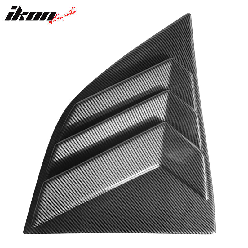 Ikon Motorsports 2008-2023 Dodge Challenger Rear Window Scoop Louver Vent