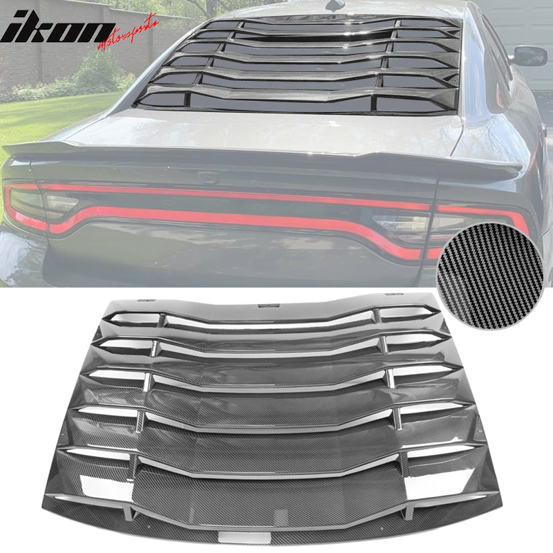 Ikon Motorsports 2008-2023 Dodge Challenger Rear Window Scoop Louver Vent