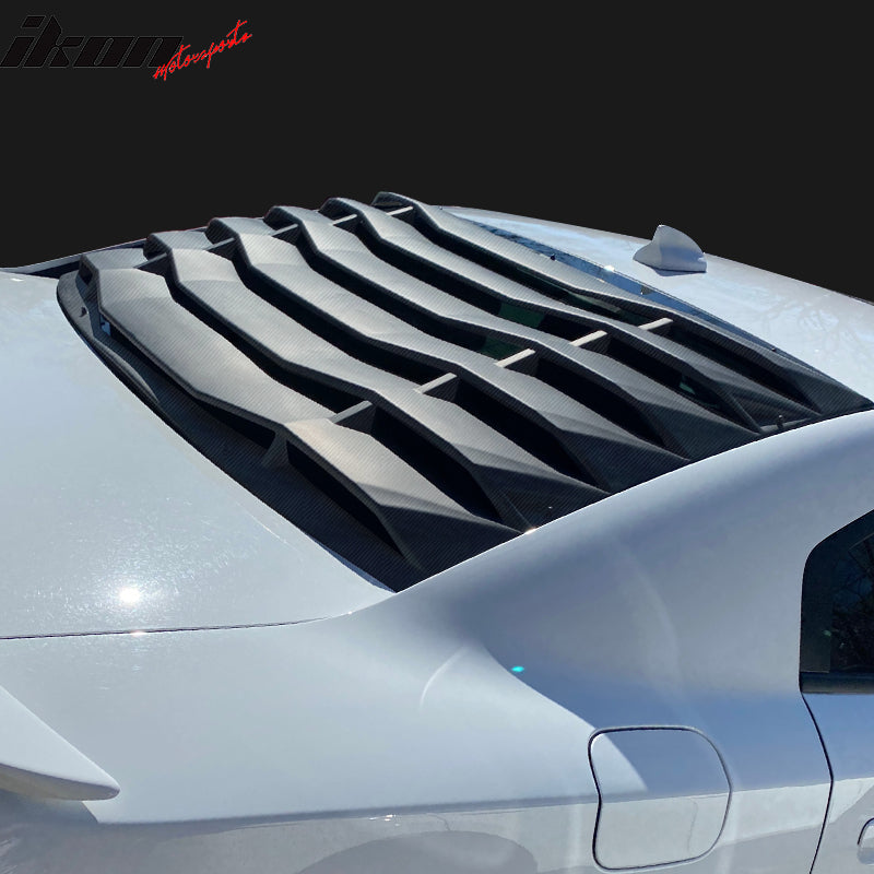 Ikon Motorsports 2008-2023 Dodge Challenger Rear Window Scoop Louver Vent