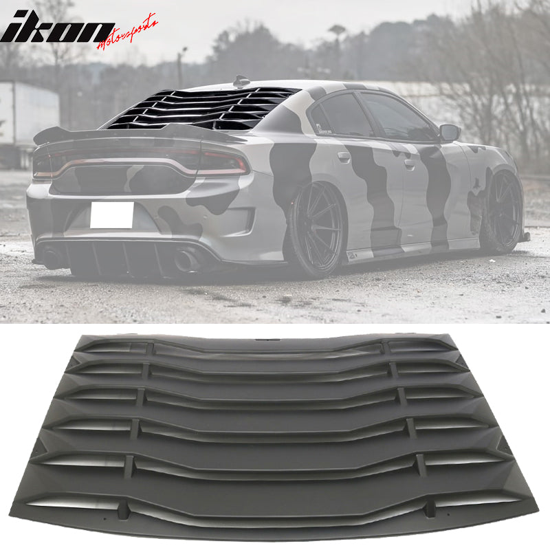 Ikon Motorsports 2008-2023 Dodge Challenger Rear Window Scoop Louver Vent