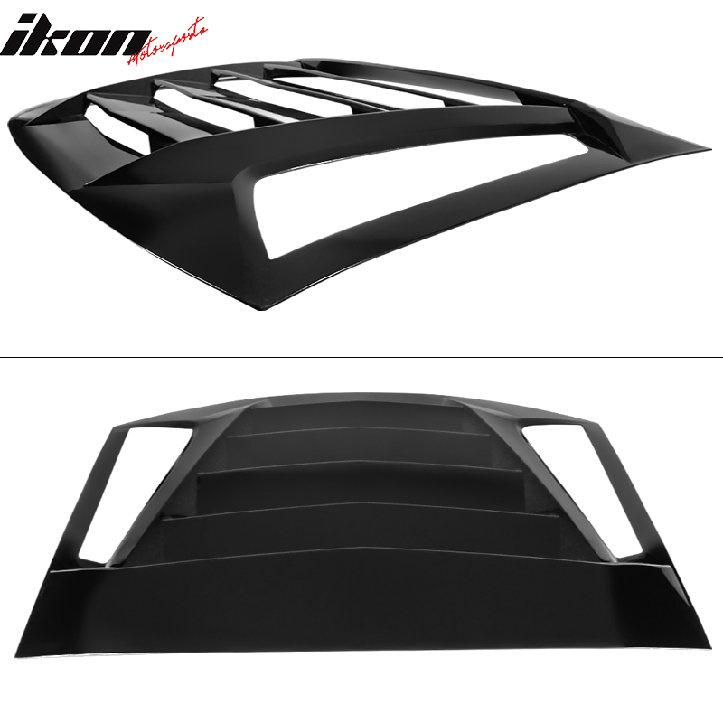 Ikon Motorsports 2008-2023 Dodge Challenger Rear Window Scoop Louver Vent