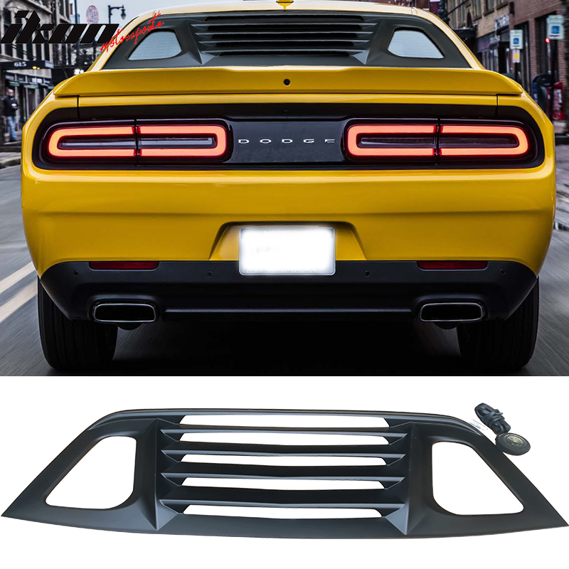 Ikon Motorsports 2008-2023 Dodge Challenger Rear Window Scoop Louver Vent