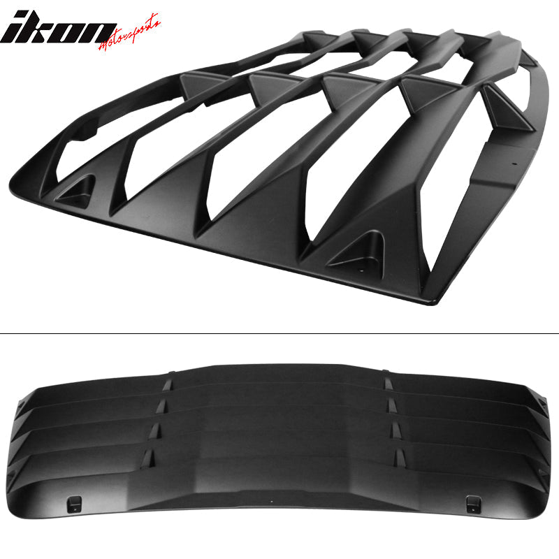 Ikon Motorsports 2008-2023 Dodge Challenger Rear Window Scoop Louver Vent