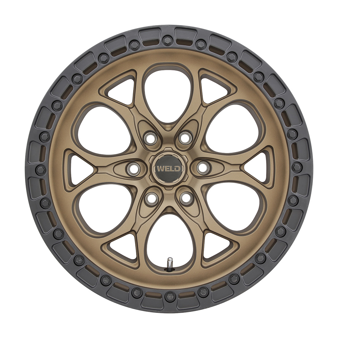 WELD Off-Road Wheel Ledge Six  W106 Satin Bronze with Satin Black Lip