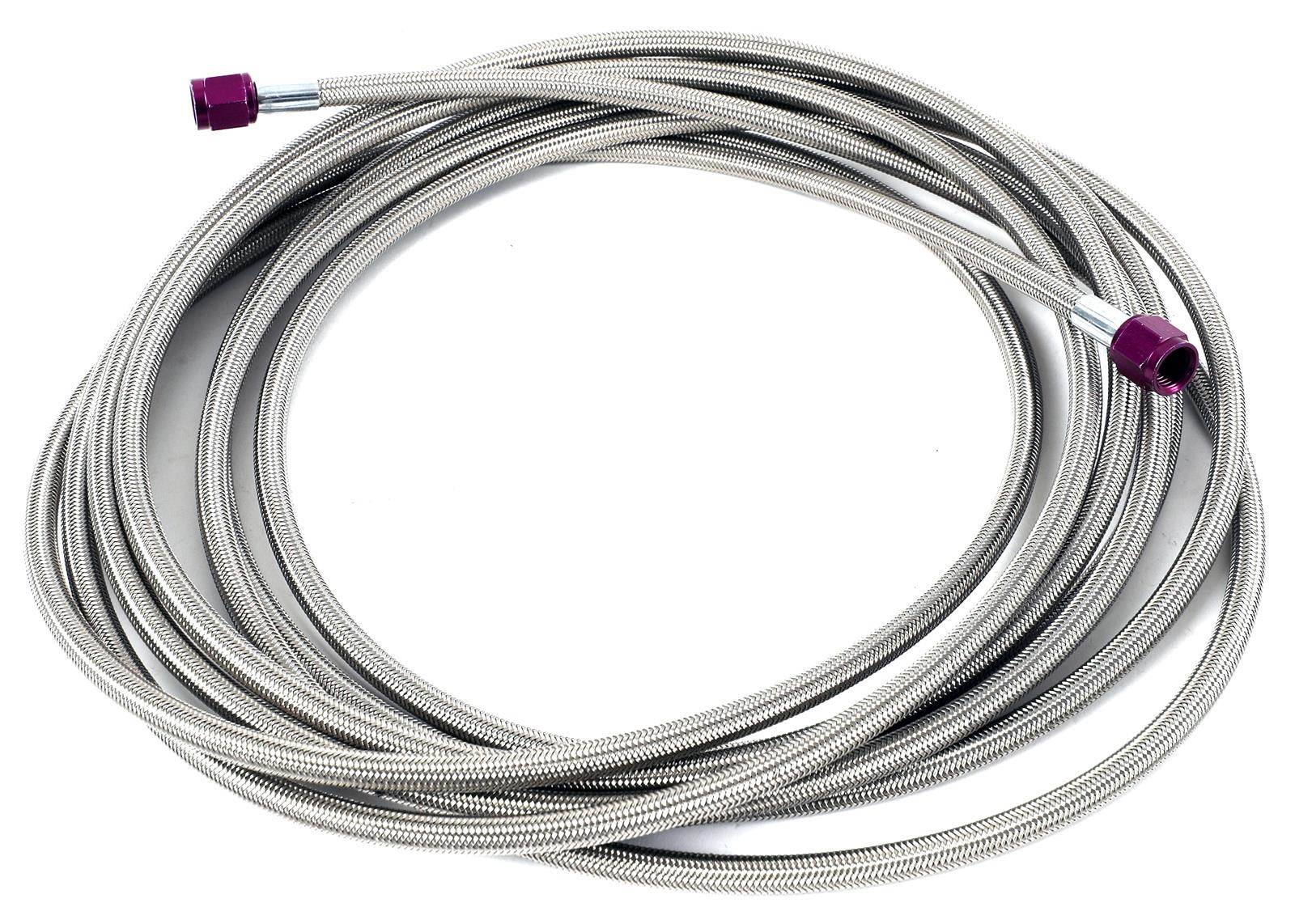 ZEX Stainless Steel Braided Hose 4AN 18 Foot Pre Assembled