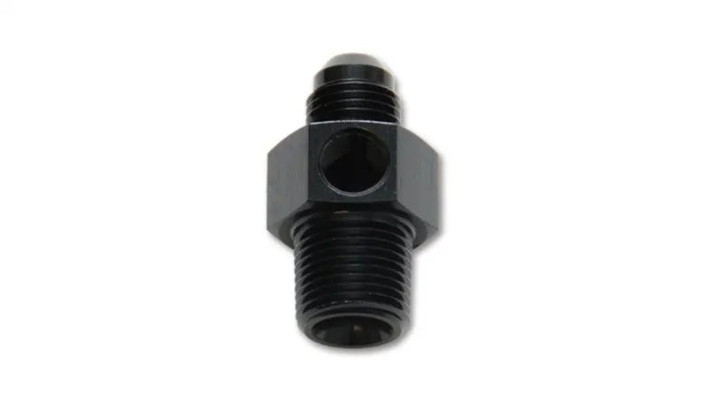 Vibrant -8AN Male to 1/4in NPT Male Union Adapter Fitting w/ 1/8in NPT Port