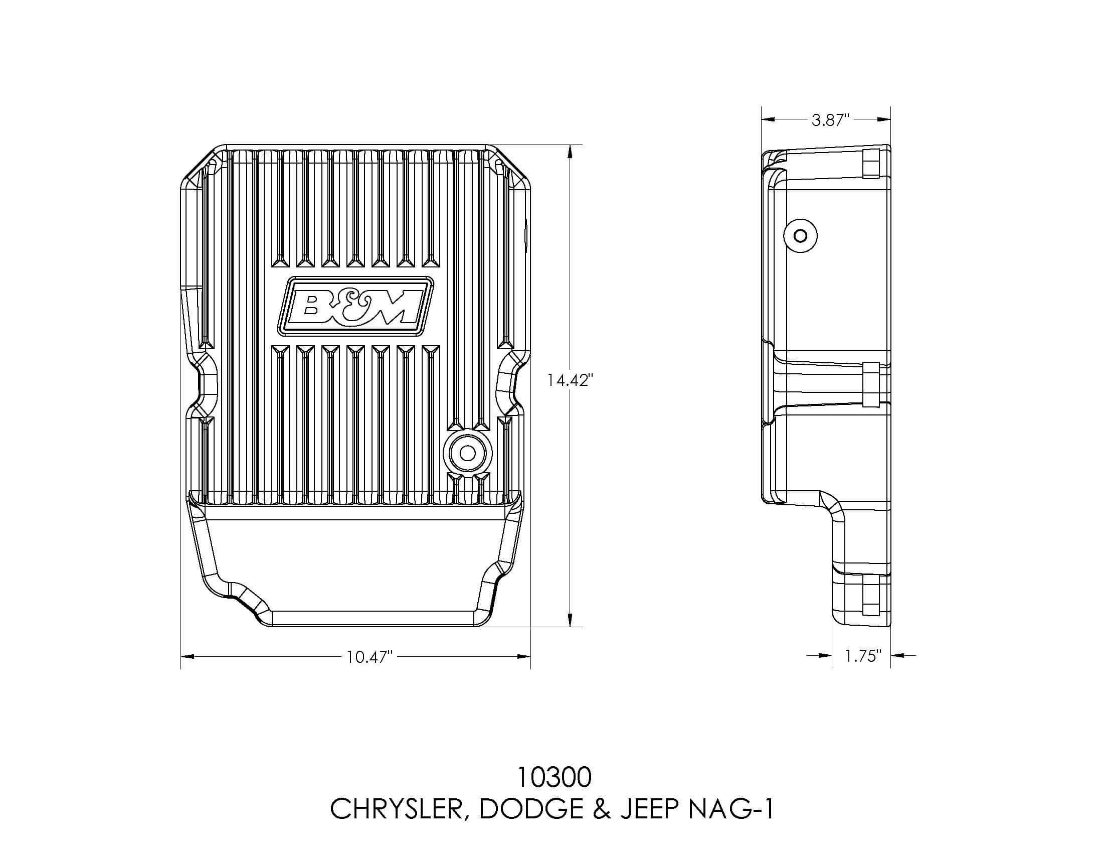 B&M HI-TEK DEEP TRANS PAN For NAG Transmission Charger/Challenger/300