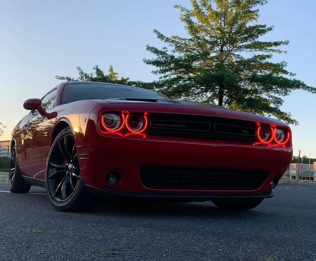 ORACLE Lighting 2015-2023 Dodge Challenger Dynamic ColorSHIFT Headlight Halo Kit - Surface Mount