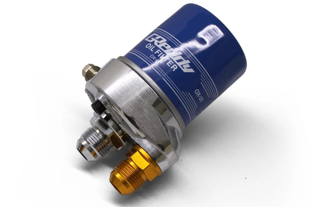 GReddy Nissan RB Series remote oil filter relocation without thermostat