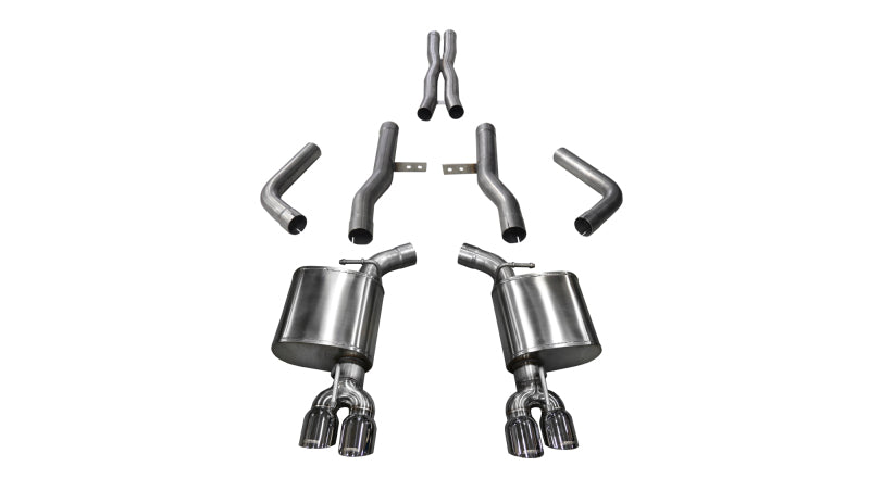 Corsa 15-23 Dodge Challenger Hellcat Dual Rear Exit Extreme Exhaust w/ 3.5in Polished Tips