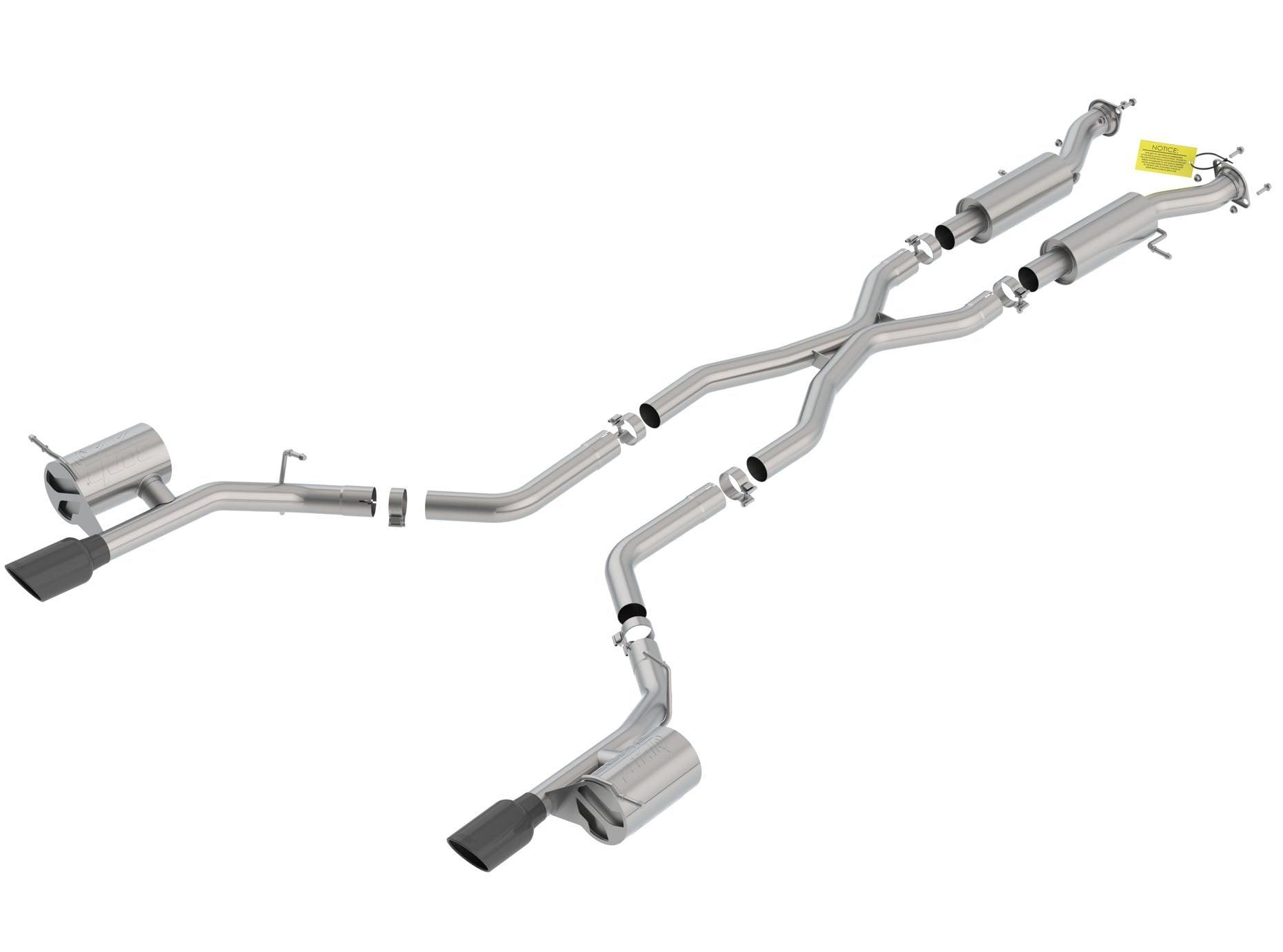 Borla Catback Exhaust Dodge Durango SRT 6.4L  ATAK/ S-Type 2018-2021 Silver or Black Chrome Tips