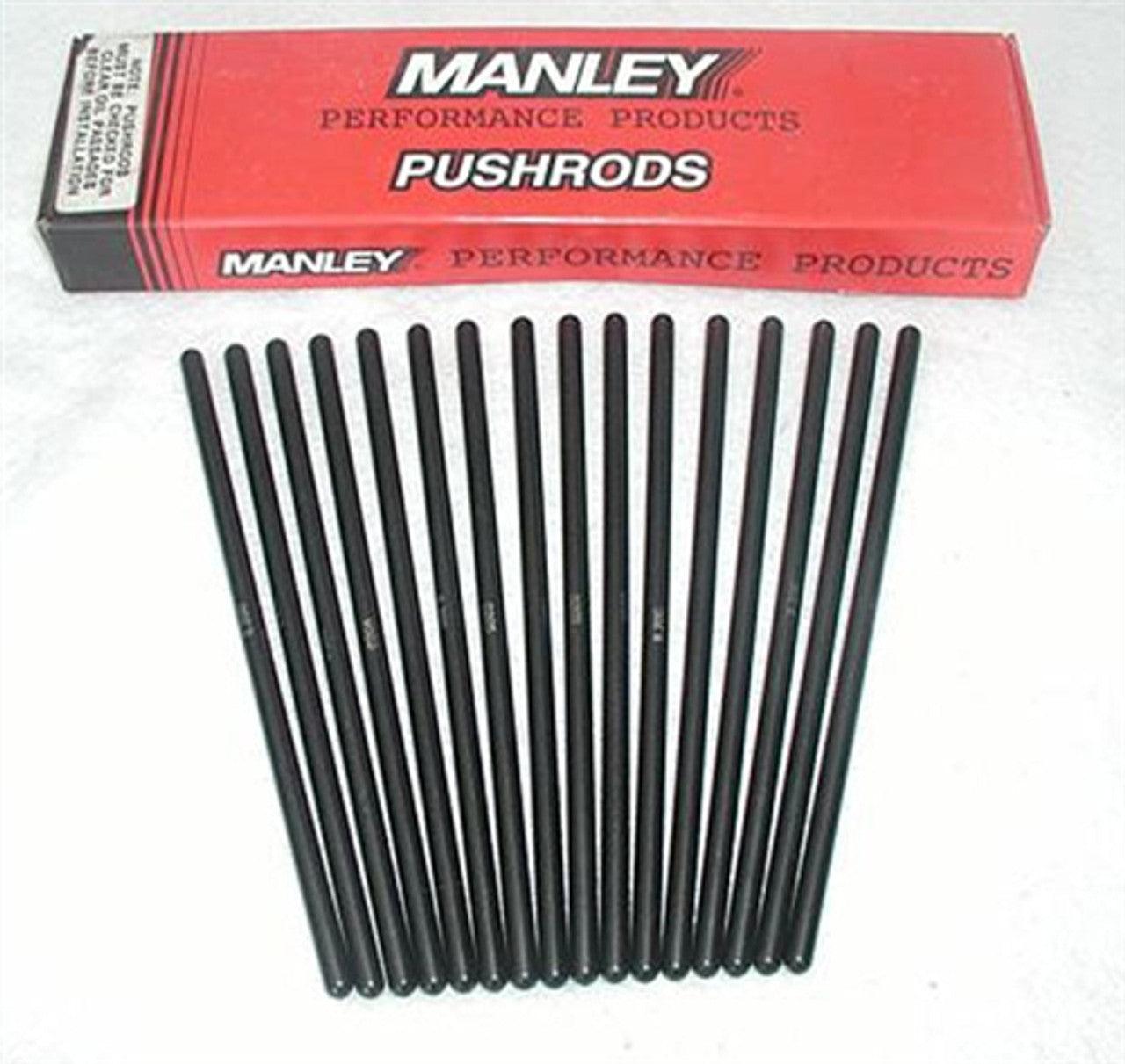 Manley Dodge 5.7L/6.4L Hemi 5/16in .080in Wall Chrome Moly Swedged End Pushrods (8 INT/8 EXH)