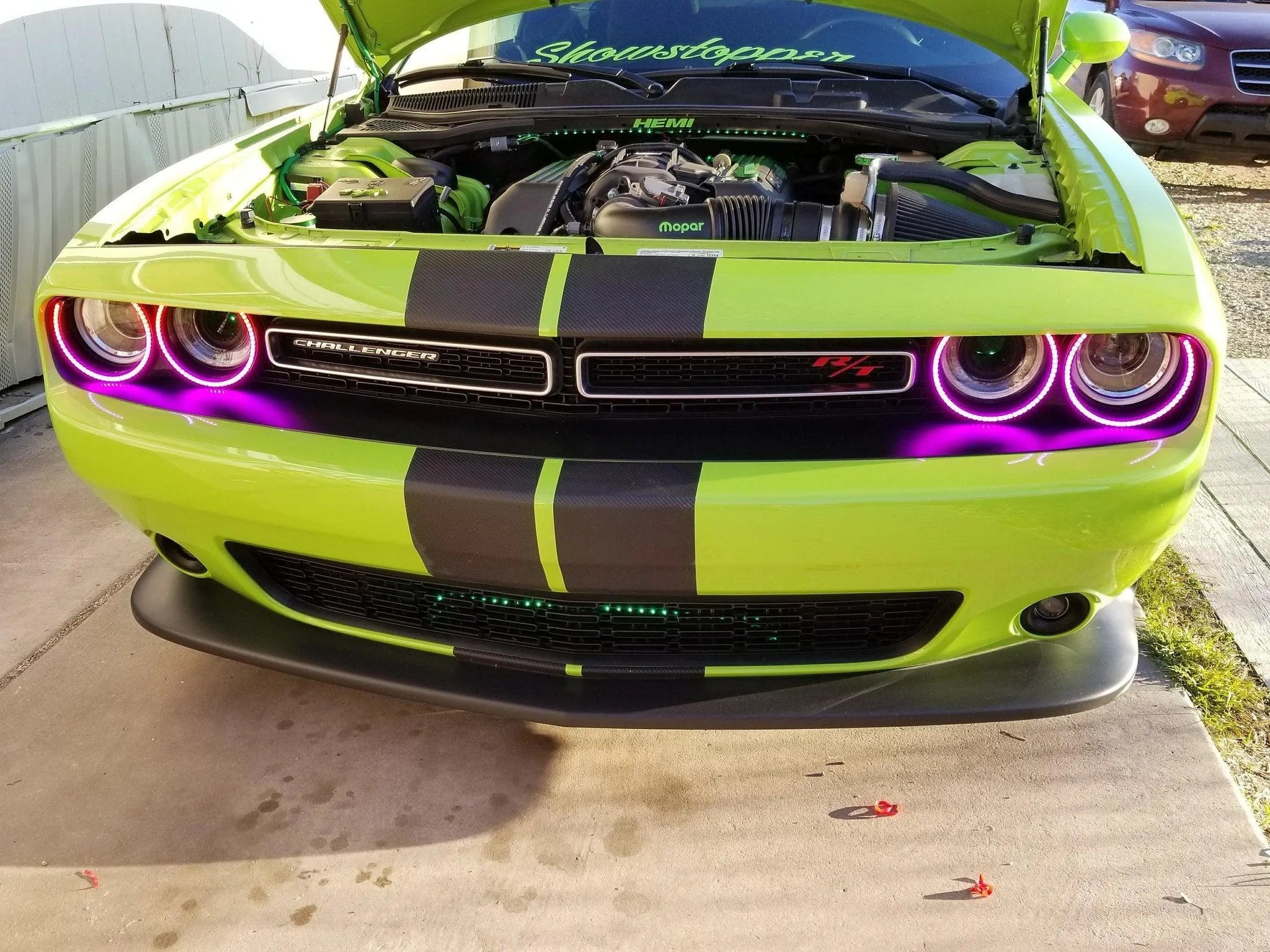 ORACLE Lighting 2015-2023 Dodge Challenger Dynamic ColorSHIFT Headlight Halo Kit - Surface Mount