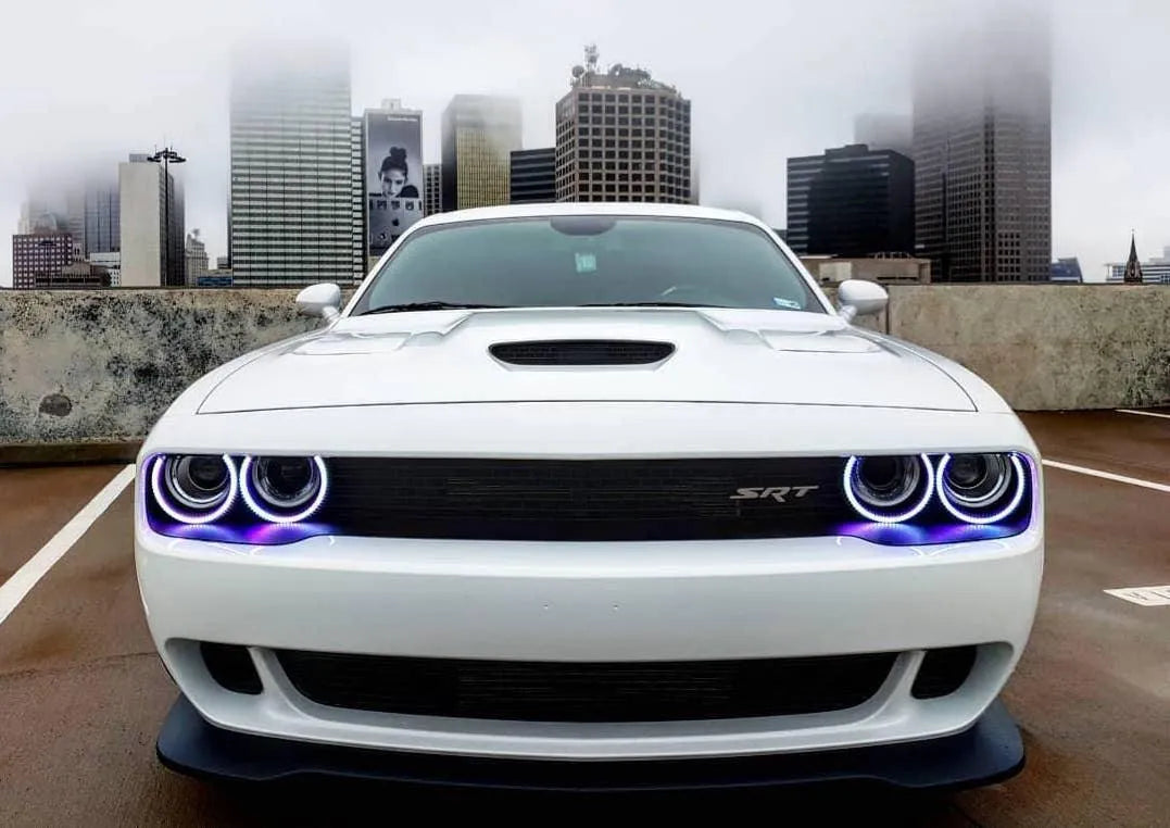 ORACLE Lighting 2015-2023 Dodge Challenger Dynamic ColorSHIFT Headlight Halo Kit - Surface Mount