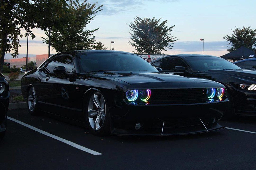 ORACLE Lighting 2015-2023 Dodge Challenger Dynamic ColorSHIFT Headlight Halo Kit - Surface Mount