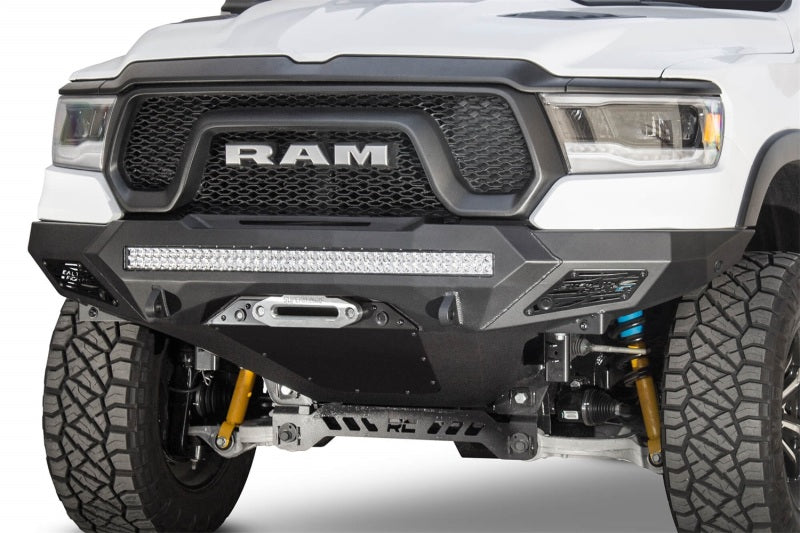 Addictive Desert Designs 2019-2021 Ram Rebel 1500 Stealth Fighter Front Bumper w/Winch&Parking Sensor Mounts