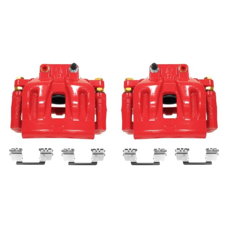 Power Stop Powdercoated Red Calipers 2005-2011 Dodge Charger/Challenger/300 W/ Two  Piston Front