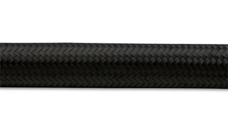 Vibrant -8 AN Black Nylon Braided Flex Hose (5 foot roll)