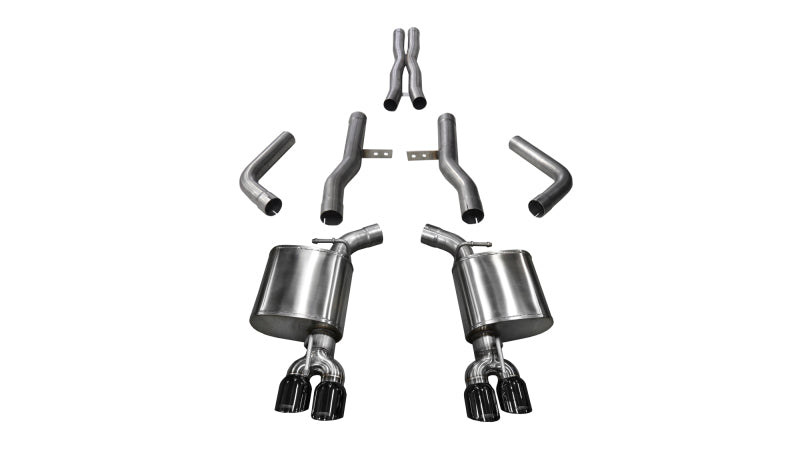 Corsa 15-23 Dodge Challenger SRT / Scatpack / Hellcat Dual Rear Exit Extreme Exhaust w/ 3.5in Black Tips