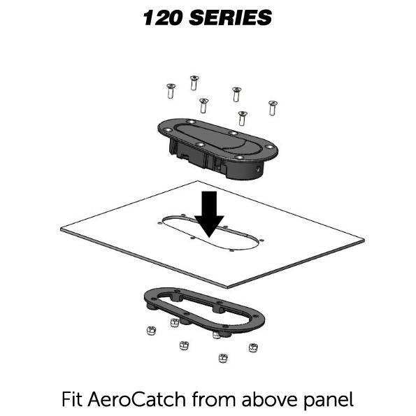 AeroCatch 120 Series Plus Flush Mount Hood Pins