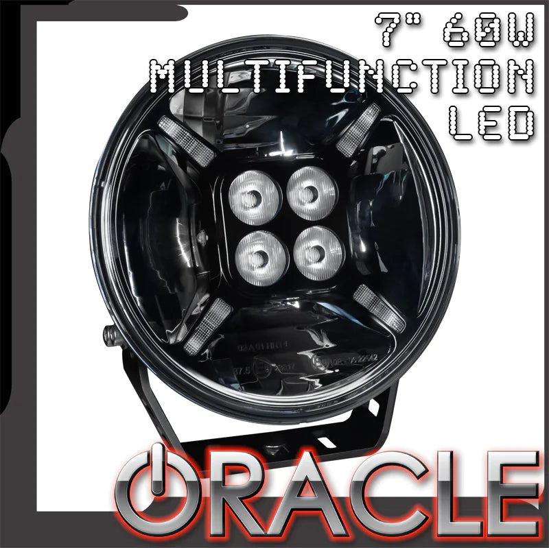 ORACLE LIGHTING 7" MULTIFUNCTION 60W ROUND LED SPOTLIGHT – POST MOUNT