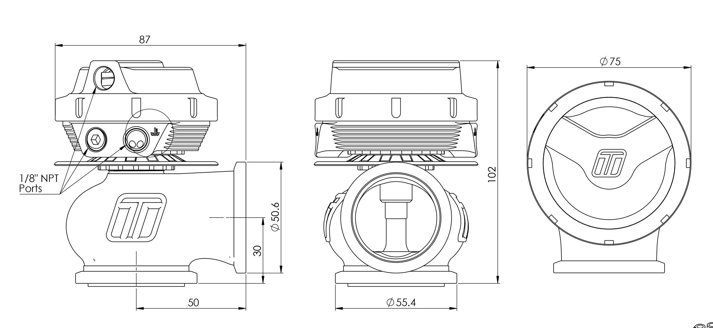 Turbosmart Compgate 40MM 14PSI  Bolt on GenV V band