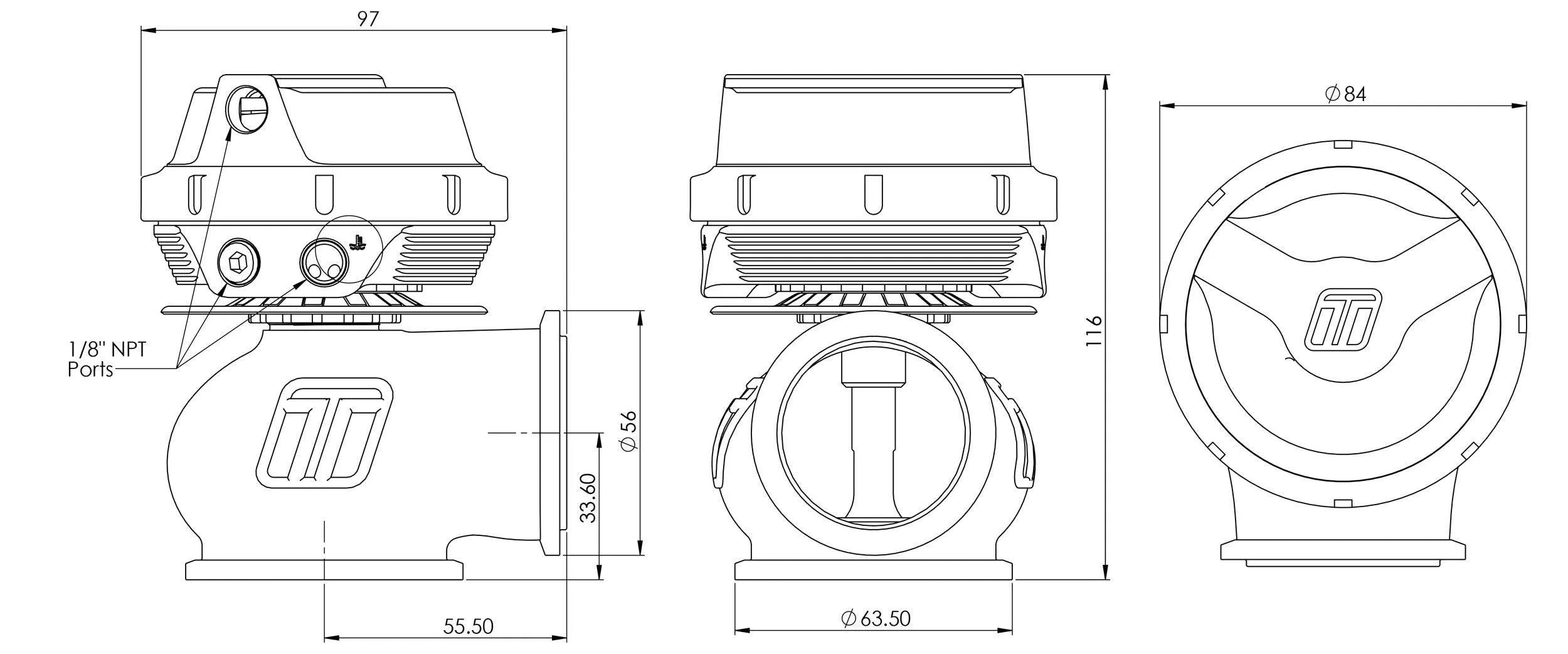 Turbosmart Hypergate 45MM 7PSI  Bolt on GenV V Band