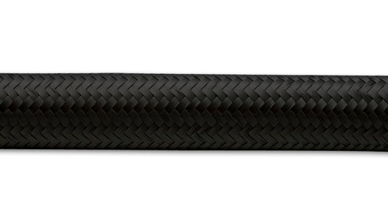 Vibrant -8 AN Black Nylon Braided Flex Hose .44in ID (50 foot roll)