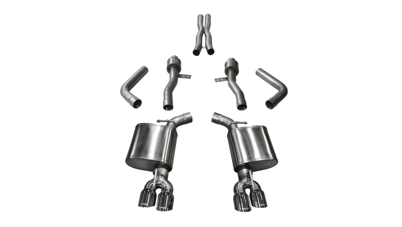 Corsa 15-20 Dodge Challenger Hellcat Dual Rear Exit Sport Exhaust w/ 3.5in Polished Tips