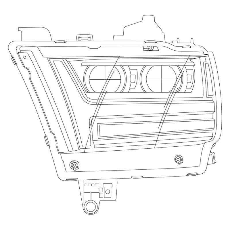 AlphaRex Projector Headlights Ram 1500 2019-2024  [Pro Series - Sequential Signal] Jet Black / Black / Chrome