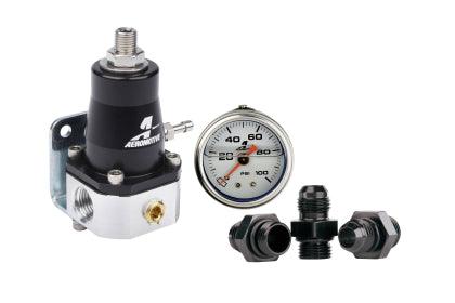 Aeromotive EFI Bypass Regulator & Fitting Kit: Includes EFI Bypass Regulator with -6AN Fitting & Pressure Gauge