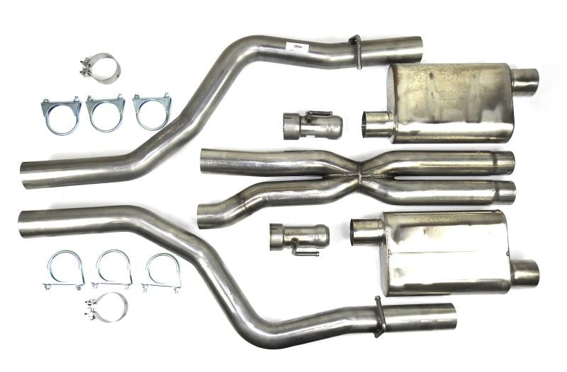 JBA 15-23 Dodge Challenger SRT8/Hellcat 6.1L/6.2L/6.4L 3in SS Dual Exit Cat-Back Exhaust