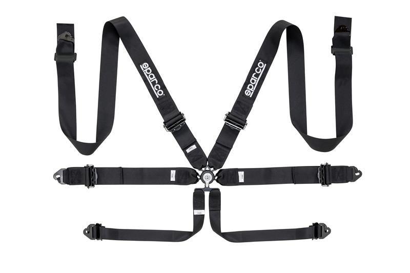 Sparco Racing Harness 6pt 3in Steel Black