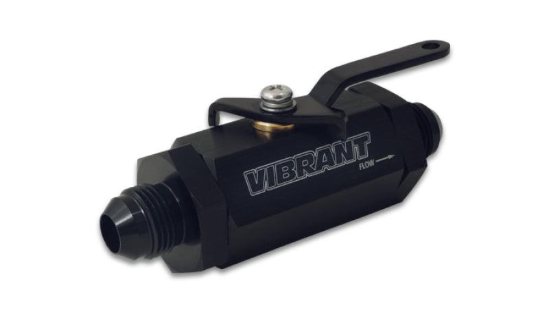 Vibrant -12AN to -12AN Male Shut Off Valve - Black