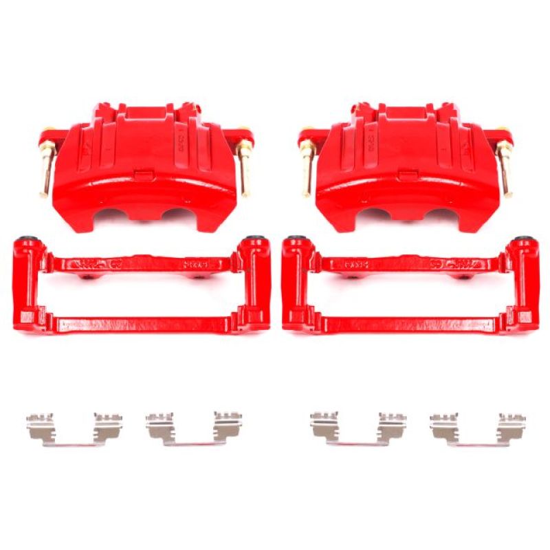 Power Stop Powdercoated Red Calipers 2005-2011 Dodge Charger/Challenger/300 W/ Two  Piston Front