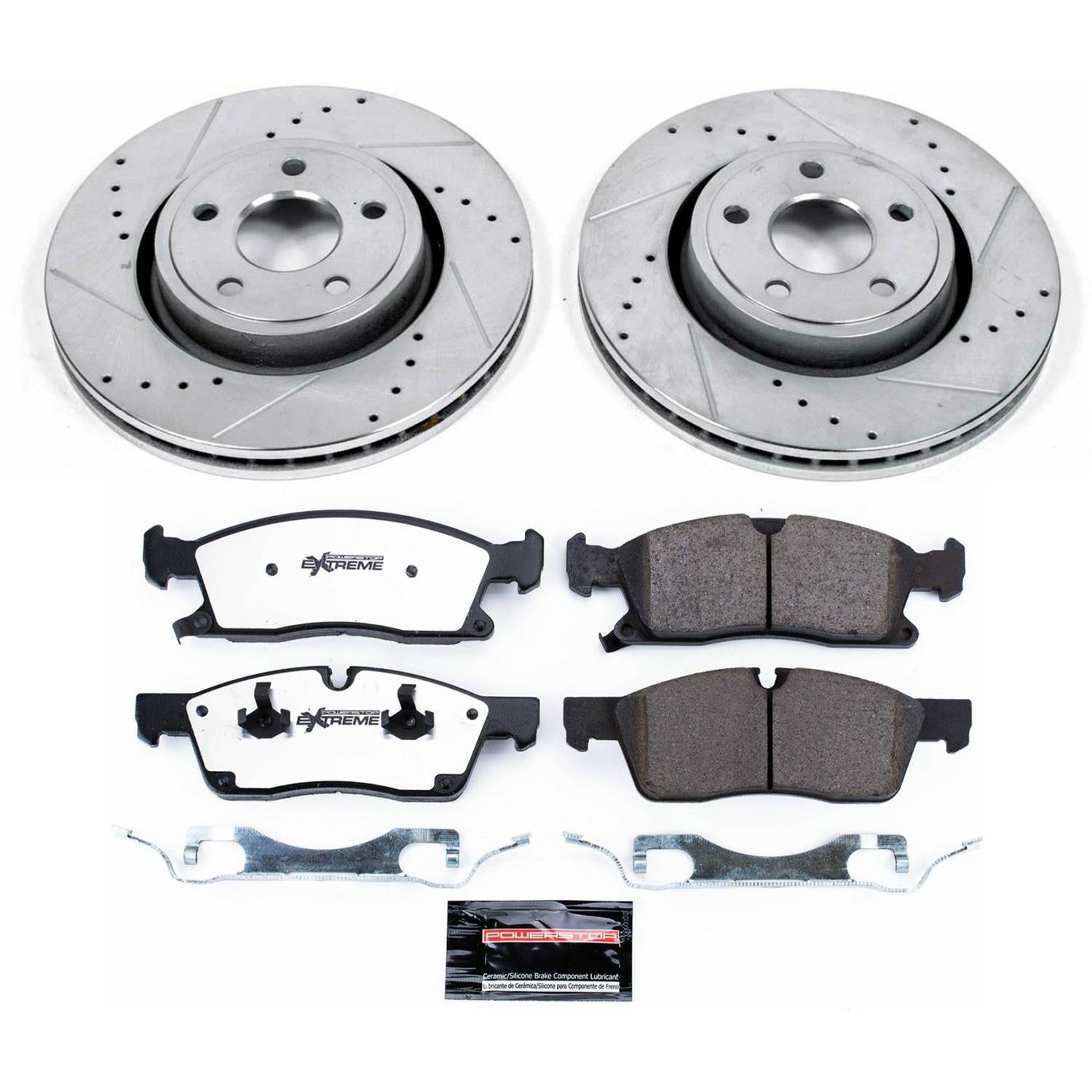 Power Stop Z36 Front Pads & Rotors For 2011-2021 Durango / Grand Cherokee 3.6L 5.7L