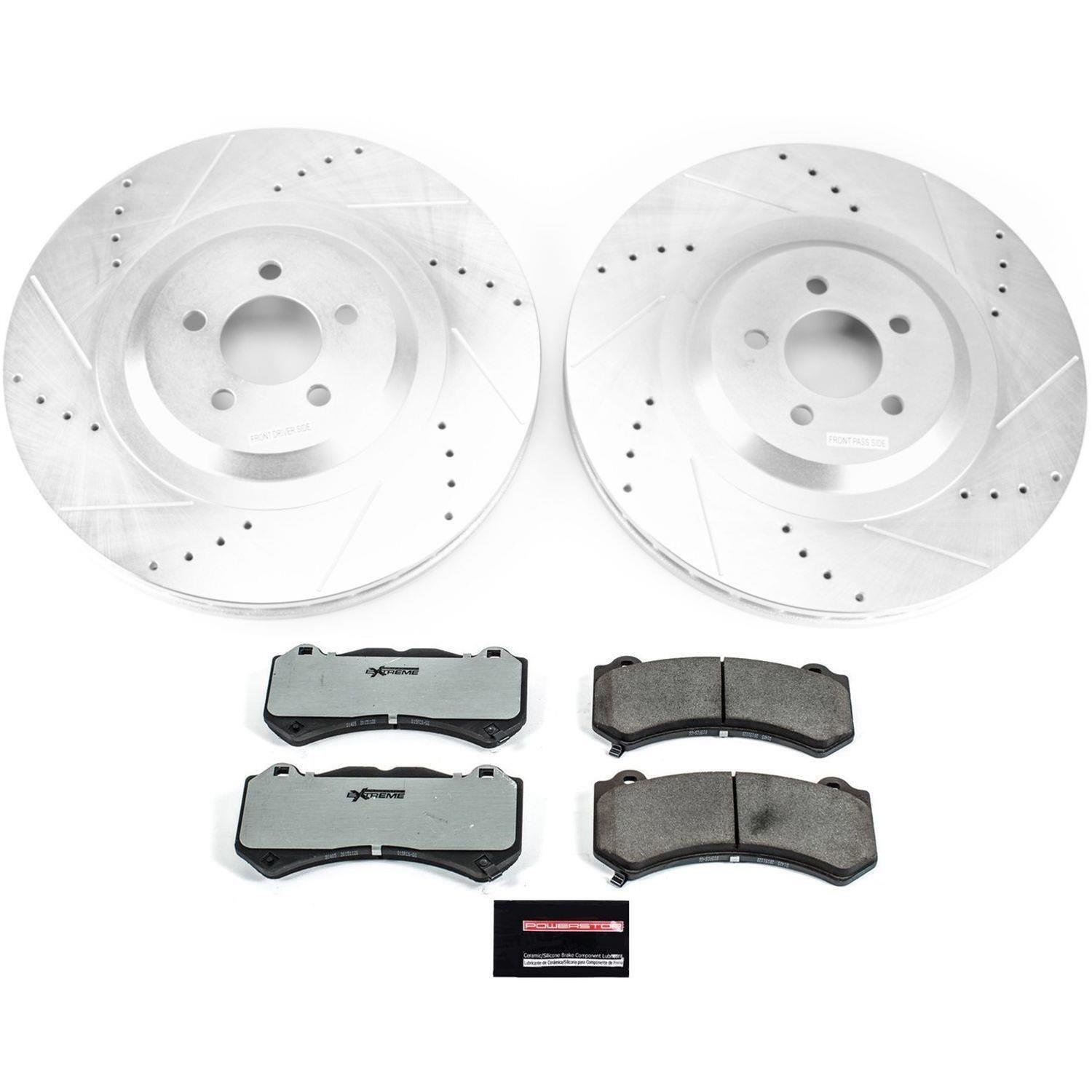 Power Stop Z26 Street Warrior Performance Brake Kit 2015-2023 Charger/Challenger W 6 Piston Calipers