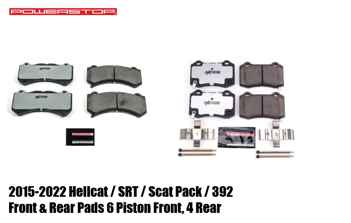 Power Stop 2015-2023 Charger/Challenger Z26 Extreme Street Front & Rear Pads (6 Piston)